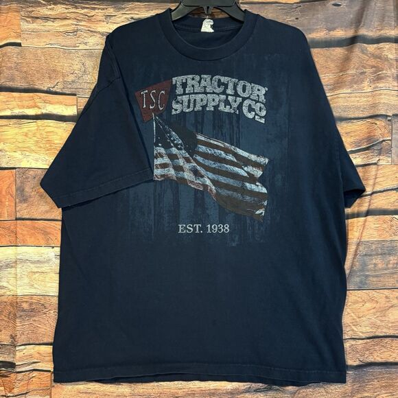 Tractor Supply Co TSC American Flag 2XL T-Shirt Est 1938 Patriotic Farm Tee - Picture 1 of 7